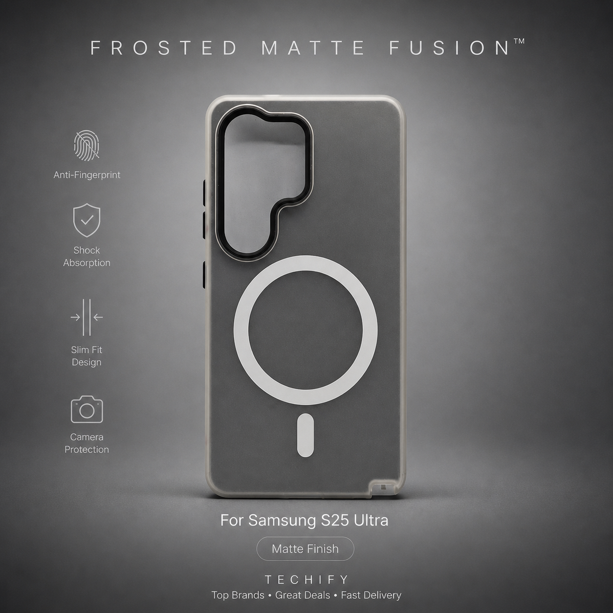 Samsung S25 Ultra Frosted Matte Fusion Phone Cover – Samsung | Techify
